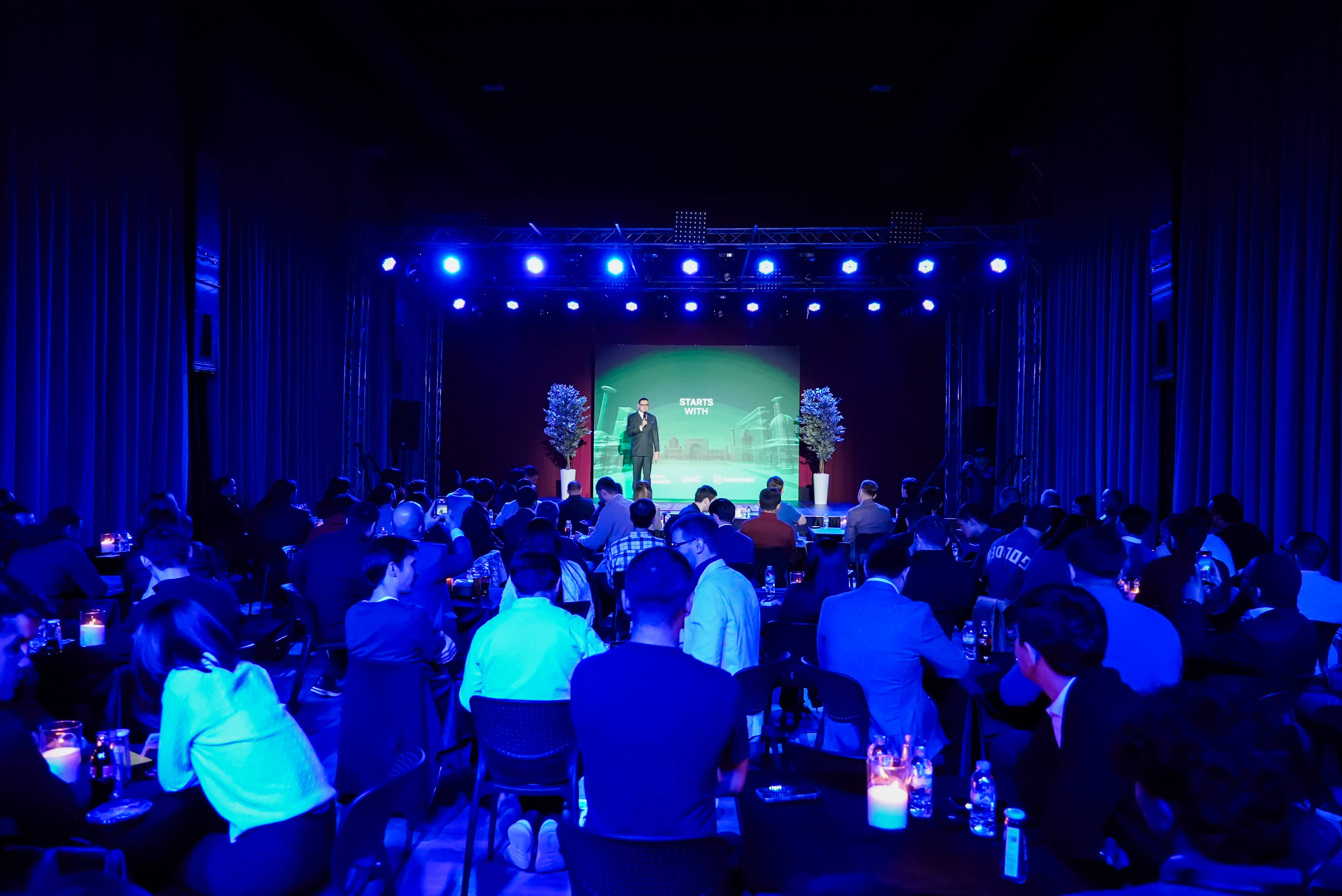 Panel discussion on stage with industry leaders